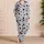 Black Hearts on Heather Gray for Cozy Nights, Relaxed Lounging, Everyday Plus Size Women Satin Pajamas Set - 4