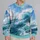 Aerial Turquoise Ocean Waves For Coastal Walks And Relaxed Weekend Getaways By The Sea All-over Print Knitted Sweater - 2