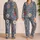Slate Blue Daisy Blooms Cozy Home Gift for Mom and Women Who Love Vintage Charm Satin Pajamas Set - 2
