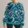 Navy Teal Heart Swirls for Romantic Everyday Streetwear and Bold Gift Giving Style All-over Print Knitted Sweater - 1