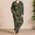 Woodland Camo Style For Cozy Nights, Lounging, And Casual Weekend Wear At Home For Women Satin Pajamas Set - 4