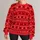 Red Reindeer And Evergreen Motifs For Festive Winter Gatherings And Cozy Seasonal Style All-over Print Knitted Sweater - 1