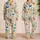 Retro Coastal Crab And Fish Resort Style For Summer Getaways, Cozy Nights, And Gifting Satin Pajamas Set - 2
