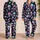Pastel Goth Skull Floral Relaxed Homewear For Cozy Evenings Gift Giving For Women Satin Pajamas Set - 2