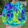 Neon Turquoise Magenta Fluid Marble Waves For Festival Streetwear And Bold Casual Style All-over Print Knitted Sweater - 6