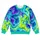 Neon Turquoise Magenta Fluid Marble Waves For Festival Streetwear And Bold Casual Style All-over Print Knitted Sweater - 4
