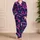 Navy Blue And Hot Pink Abstract Brushwork Resort Wear For Travel And Relaxed Evenings Satin Pajamas Set - 4