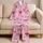 Blush Pink Bow Motif for Cozy Nights, Sleepovers, and Gift Giving for Bow Lovers Satin Pajamas Set - 5