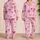 Blush Pink Bow Motif for Cozy Nights, Sleepovers, and Gift Giving for Bow Lovers Satin Pajamas Set - 2