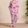 Blush Pink Bow Motif for Cozy Nights, Sleepovers, and Gift Giving for Bow Lovers Satin Pajamas Set - 4