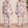 Heart Doodle Set for Cozy Valentine Nights, Sweet Gifts, and Relaxed Days At Home Satin Pajamas Set - 2