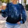 Starry Night Forest Silhouette for Quiet Outdoor Walks and Relaxing at Home Year-Round All-over Print Knitted Sweater - 7