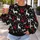 Red White Reindeer And Snowflake Motif For Christmas Parties And Winter Celebrations All-over Print Knitted Sweater - 5