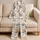 Blush Rose Blooms On Ivory For Relaxed Evenings And Weekend Comfort All Season At Home Satin Pajamas Set - 5
