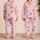Rosy Bow And Heart Blush Pink Cozy Bedtime Style For Girls Sleepovers And Evenings Satin Pajamas Set - 2