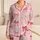 Rosy Bow And Heart Blush Pink Cozy Bedtime Style For Girls Sleepovers And Evenings Satin Pajamas Set - 1