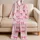 Rosy Bow And Heart Blush Pink Cozy Bedtime Style For Girls Sleepovers And Evenings Satin Pajamas Set - 5