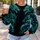 Twin Teal Dragon Heads for Dark Fantasy Nights and Everyday Streetwear Style Fans All-over Print Knitted Sweater - 7