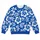 Blue Tropical Hibiscus and Palm Leaves for Relaxed Island Getaways and Summer Days All-over Print Knitted Sweater - 6