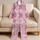 Sweet 67 Heart And Star Birthday Lounge Gift For Girls Cozy Home Wear Celebration Satin Pajamas Set - 5