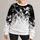 Black And White Shattered Crystal Fade For Modern Streetwear And Everyday Casual Style All-over Print Knitted Sweater - 1