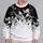 Black And White Shattered Crystal Fade For Modern Streetwear And Everyday Casual Style All-over Print Knitted Sweater - 2