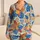 Cobalt Monstera And Palm Botanical Resort Loungewear For Warm Vacations And Gifts Satin Pajamas Set - 1