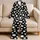 Retro Black And Ivory Polka Dots For Cozy Lounging, Sleepovers, And Gift Giving At Home Satin Pajamas Set - 5