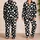 Retro Black And Ivory Polka Dots For Cozy Lounging, Sleepovers, And Gift Giving At Home Satin Pajamas Set - 2