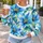 Blue Watercolor Tropical Flowers For Bright Weekend Outings And Relaxed Everyday Style All-over Print Knitted Sweater - 5
