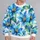 Blue Watercolor Tropical Flowers For Bright Weekend Outings And Relaxed Everyday Style All-over Print Knitted Sweater - 2