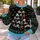 Festive Game Controllers and Nordic Trees for Holiday Gaming Parties and Celebrations All-over Print Knitted Sweater - 7
