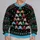 Festive Game Controllers and Nordic Trees for Holiday Gaming Parties and Celebrations All-over Print Knitted Sweater - 4