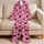 Bubblegum Pink Black Heart Bedtime Lounge Outfit For Women, Teens, And Gift Giving Satin Pajamas Set - 5