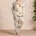 Sweet Bear and Bow Motif for Cozy Bedtime, Nursery Gifts, Girls' Room Decor Ideas Satin Pajamas Set - 4