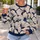 Ivory Engraved Fan Leaves for Elegant Everyday Wear and Botanical Style Lovers All-over Print Knitted Sweater - 5