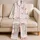 Blush Ribbon Bows And Wonderful Script For Cozy Gift Nights At Home For Girls Daily Satin Pajamas Set - 5