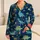 Retro Dinosaur Motifs in Navy for Cozy Family Nights and Weekend Lounging Attire Satin Pajamas Set - 1