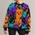 Blocky Cartoon Cats in Bold Colors for Playful Everyday Streetwear All-over Print Knitted Sweater - 1