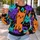 Blocky Cartoon Cats in Bold Colors for Playful Everyday Streetwear All-over Print Knitted Sweater - 5