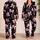 Pink Bow Night Party Look for Women, Cozy Holiday Evening Gift Style for Relaxed Home Satin Pajamas Set - 2
