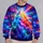 Neon Rainbow Cloudburst for Festival Nights and Tropical Summer Adventures Outdoors All-over Print Knitted Sweater - 4