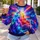 Neon Rainbow Cloudburst for Festival Nights and Tropical Summer Adventures Outdoors All-over Print Knitted Sweater - 7