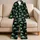 Retro Alien UFO Moon Gift for Holiday Nights, Women's Cozy At-Home Style Favorite Satin Pajamas Set - 5