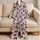 Blush Leopard Spot Loungewear For Cozy Nights At Home For Women Satin Pajamas Set - 5
