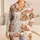 Teddy Bear Nursery Floral Sleepwear For Cozy Bedtime And Baby Shower Gifts Satin Pajamas Set - 1