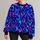Neon Blue And Magenta Flames For Concert Nights And Bold Streetwear All-over Print Knitted Sweater - 1