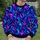 Neon Blue And Magenta Flames For Concert Nights And Bold Streetwear All-over Print Knitted Sweater - 6