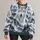 White Wolf and Moonlit Mountain Wilderness for Everyday Outdoor Style Nature Lovers All-over Print Knitted Sweater - 1