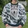 White Wolf and Moonlit Mountain Wilderness for Everyday Outdoor Style Nature Lovers All-over Print Knitted Sweater - 6
